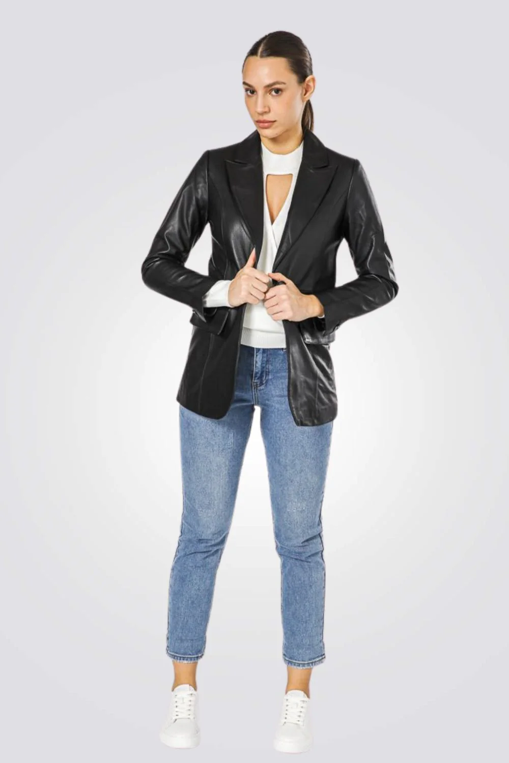 מכנס ג'ינס SKINNY שחור - Image 3