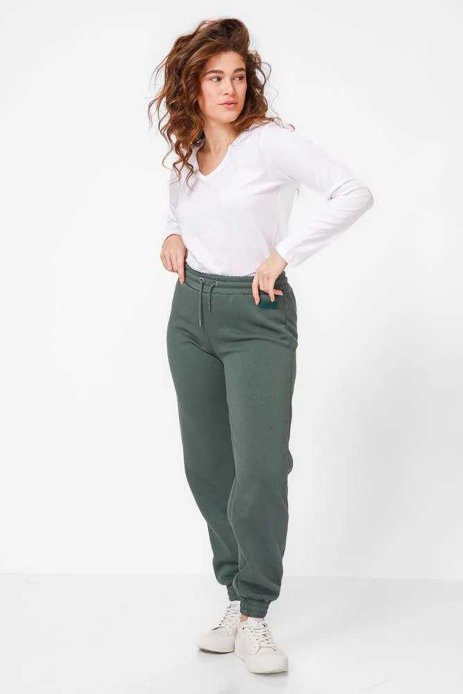 מכנסי טרנינג בצבע ירוק - Image 5