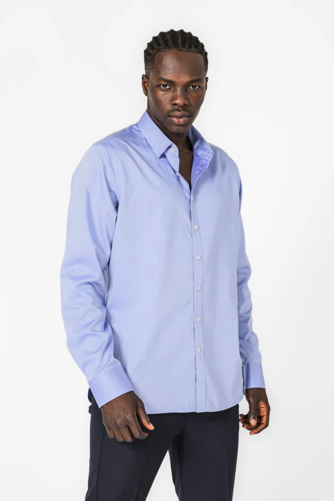 חולצה מכופתרת חלקה לגברים | קנת קול - Image 6