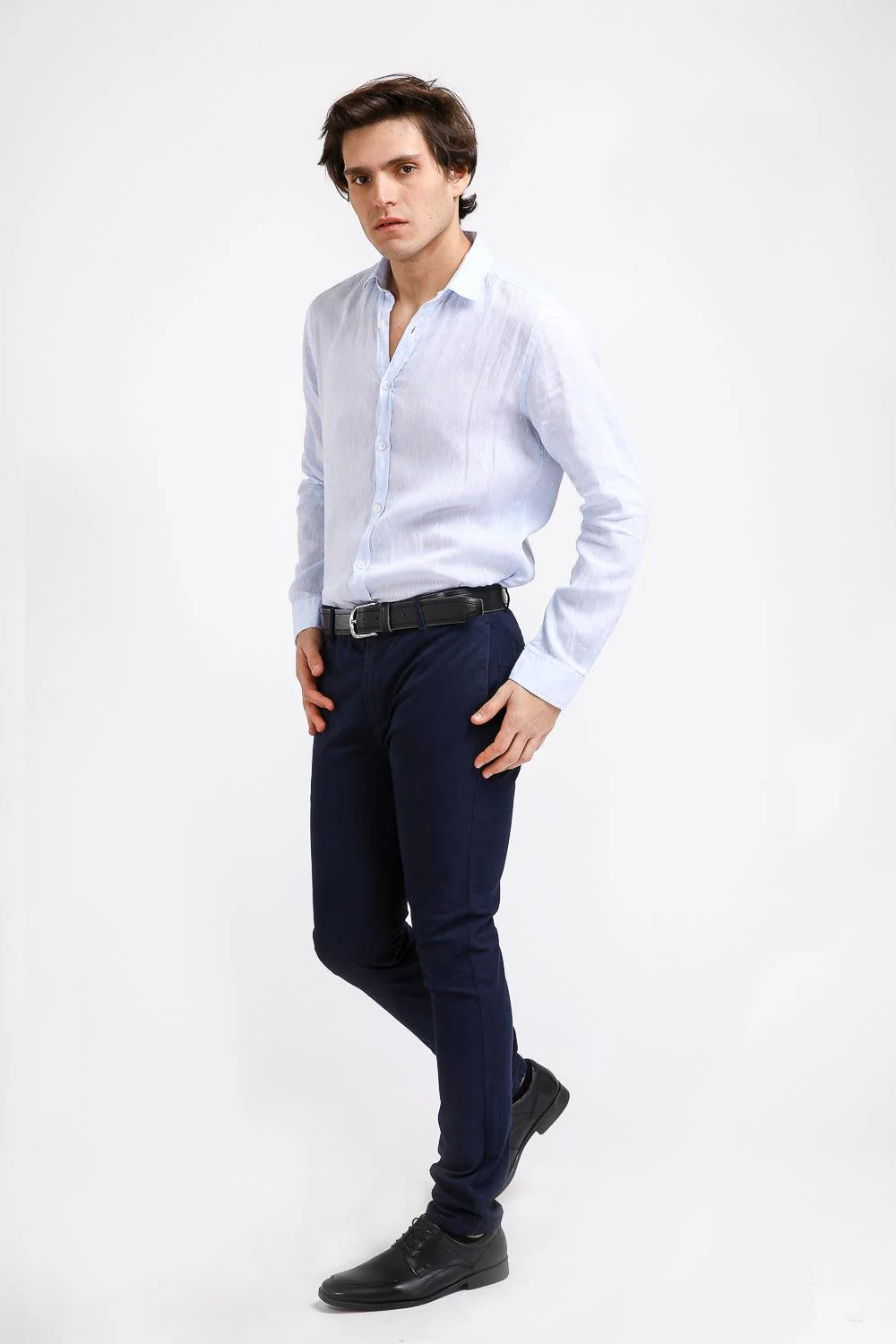 מכנסי CHINO COTTON נייבי - Image 3
